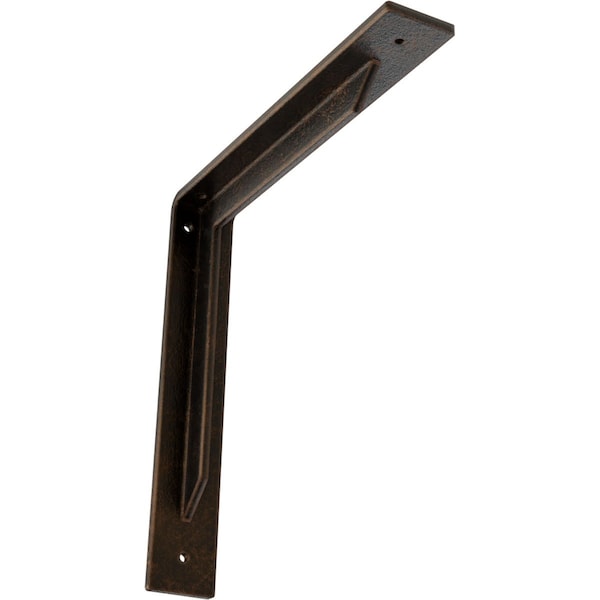 Ekena Millwork Stockport Steel Bracket, Antiqued Bronze 2"W x 12"D x 12"H BKTM02X12X12STABZ - main